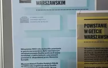 WYSTAWA DOT. ROCZNICY POWSTANIA W GETTCIE WARSZAWSKIM 1
