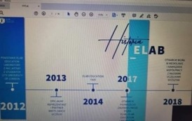 zdjęcie ekranu ze spotkania online z przedstawicielkami ELAB Education Laboratory