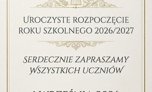 Plakat informujący o rozpoczęciu nowego roku szkolnego